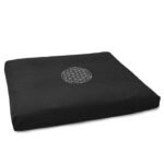 Futon | Blume des Lebens - black - organische Baumwolle - 70 x 60 cm