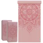 yogamatten set spiral mandala | yogamatte + 2 yogablöcke