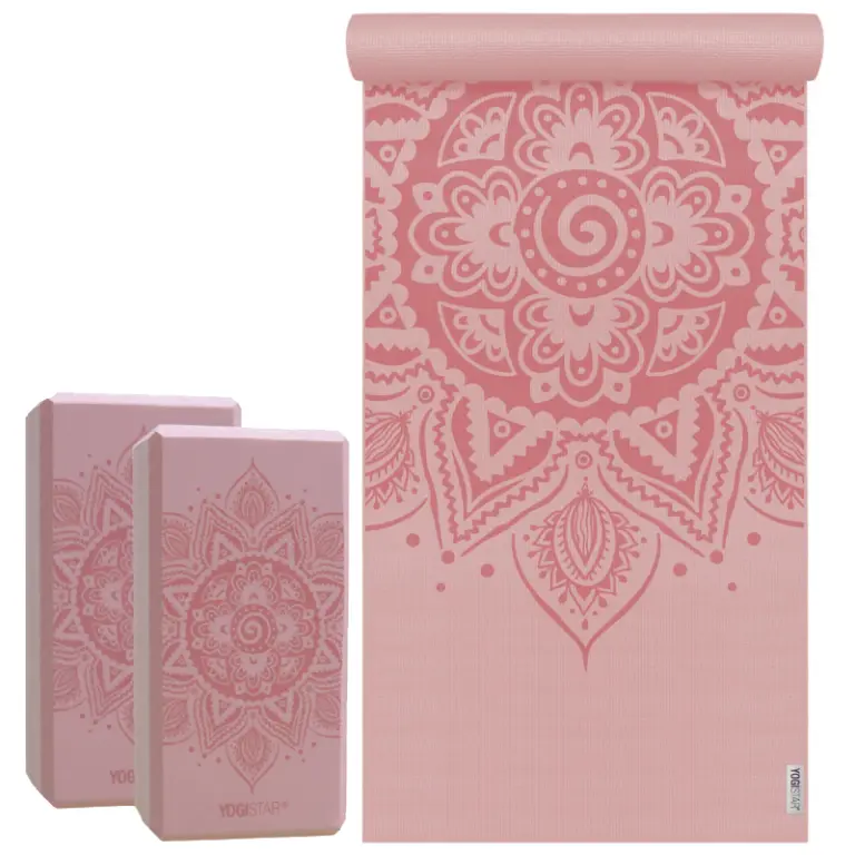 yogamatten set spiral mandala | yogamatte + 2 yogablöcke