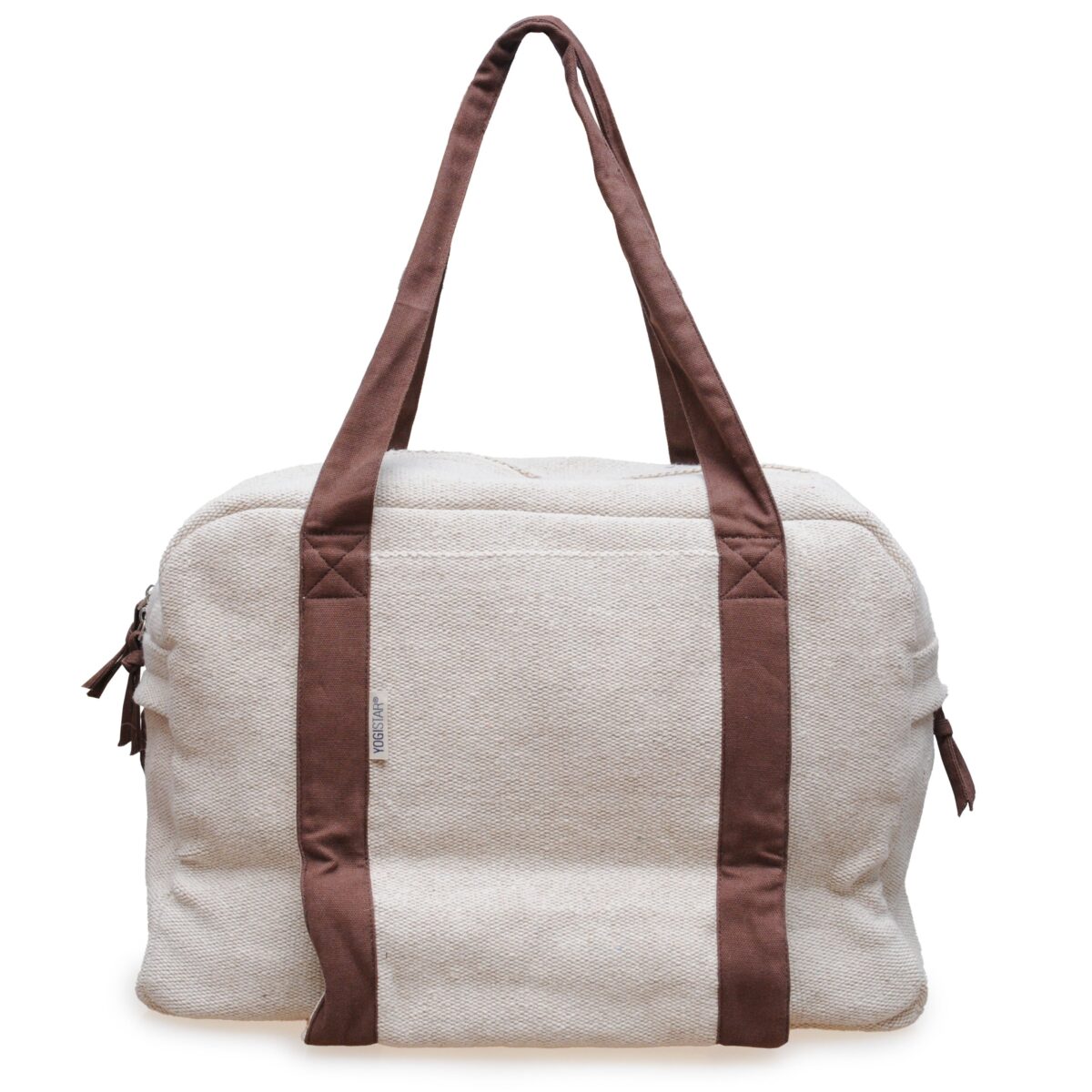 yogibag_all_in_one_jute_braun_front_web2500.jpg Yogatasche yogibag® | aus jute | nature creme/taupe-grey – Bild 1