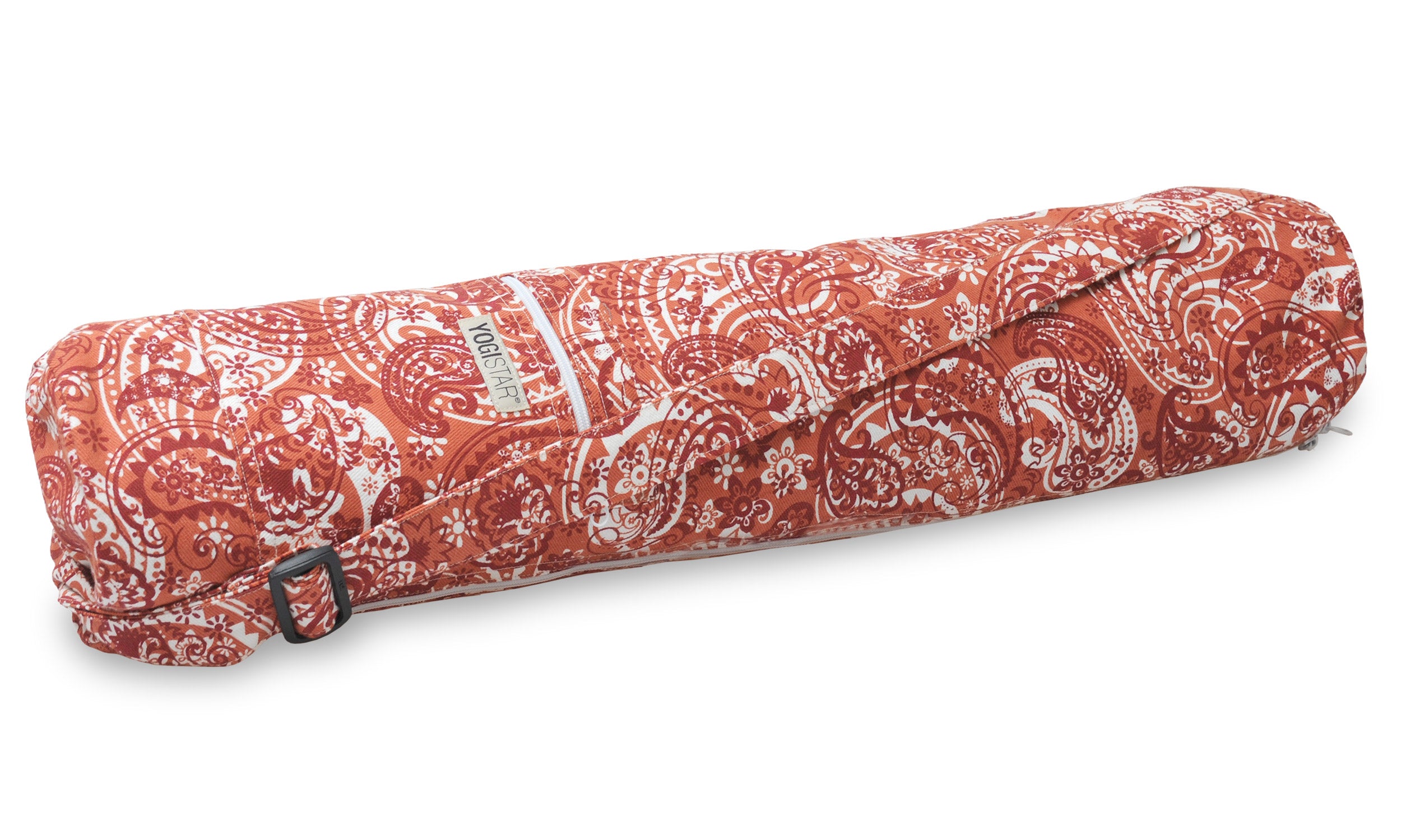 yogibag_basic_zip_art_collection_paisley_orange_red_front_web2500.jpg Yogatasche yogibag® Basic | aus Baumwolle - Paisley-orange-red – Bild 1