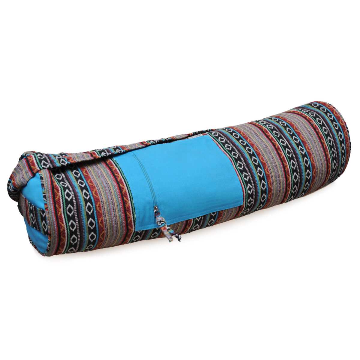 yogibag_more_than_a_bag_organic_inka_petrol_front_web2500.jpg Design Yogatasche yogibag® Basic  | aus Baumwolle – Bild 1