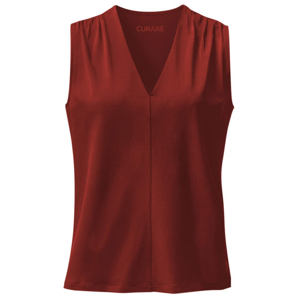 Yoga Top COMFORT V-NECK | RUBINROT