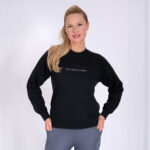 SWEATER BELLA | BLACK MIT LOVE PEACE Yoga