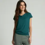 yoga shirt flowing batwing "ala" – petrol