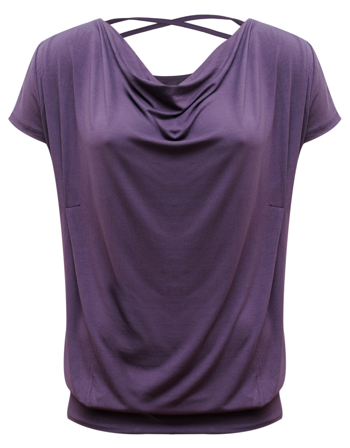 Yoga Shirt FLOWING BATWING "ALA" – ELDERBERRY – Bild 3