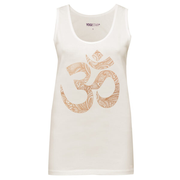 Yoga Tank Top „OM“ | IVORY/COPPER