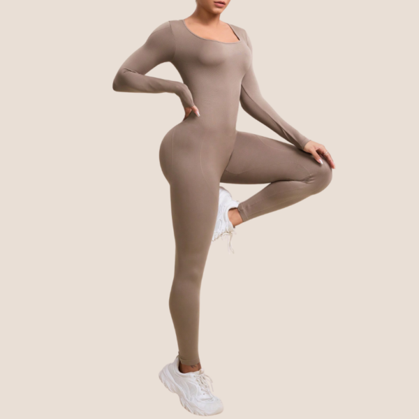 damen long sleeve yoga jumpsuit