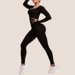 damen long sleeve yoga jumpsuit