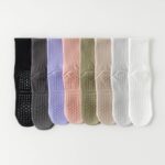solid color yoga grip socks