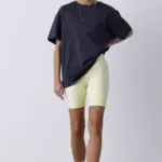 biker shorts rippenmuster, pastellgelb