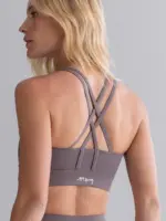 criss cross bh aus baumwollmischgewebe in taupe