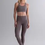 criss cross bh aus baumwollmischgewebe in taupe