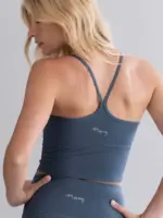 langes bustier aus baumwollstoff, türkis