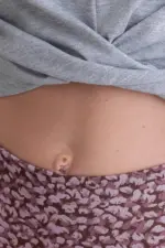 kurzes top, grau meliert