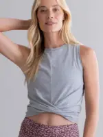 kurzes top, grau meliert