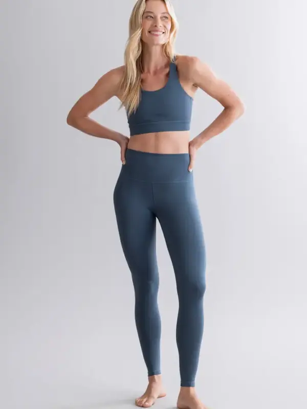 leggings mit hohem bund, türkis