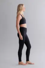 leggings mit hohem bund, schwarz