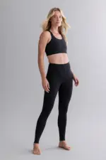 leggings mit hohem bund, schwarz