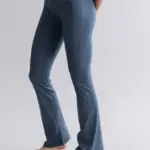 leggings mit hohem bund und ausgestelltem bein,türkis