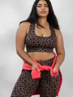 racerback yoga bra leo cocoa