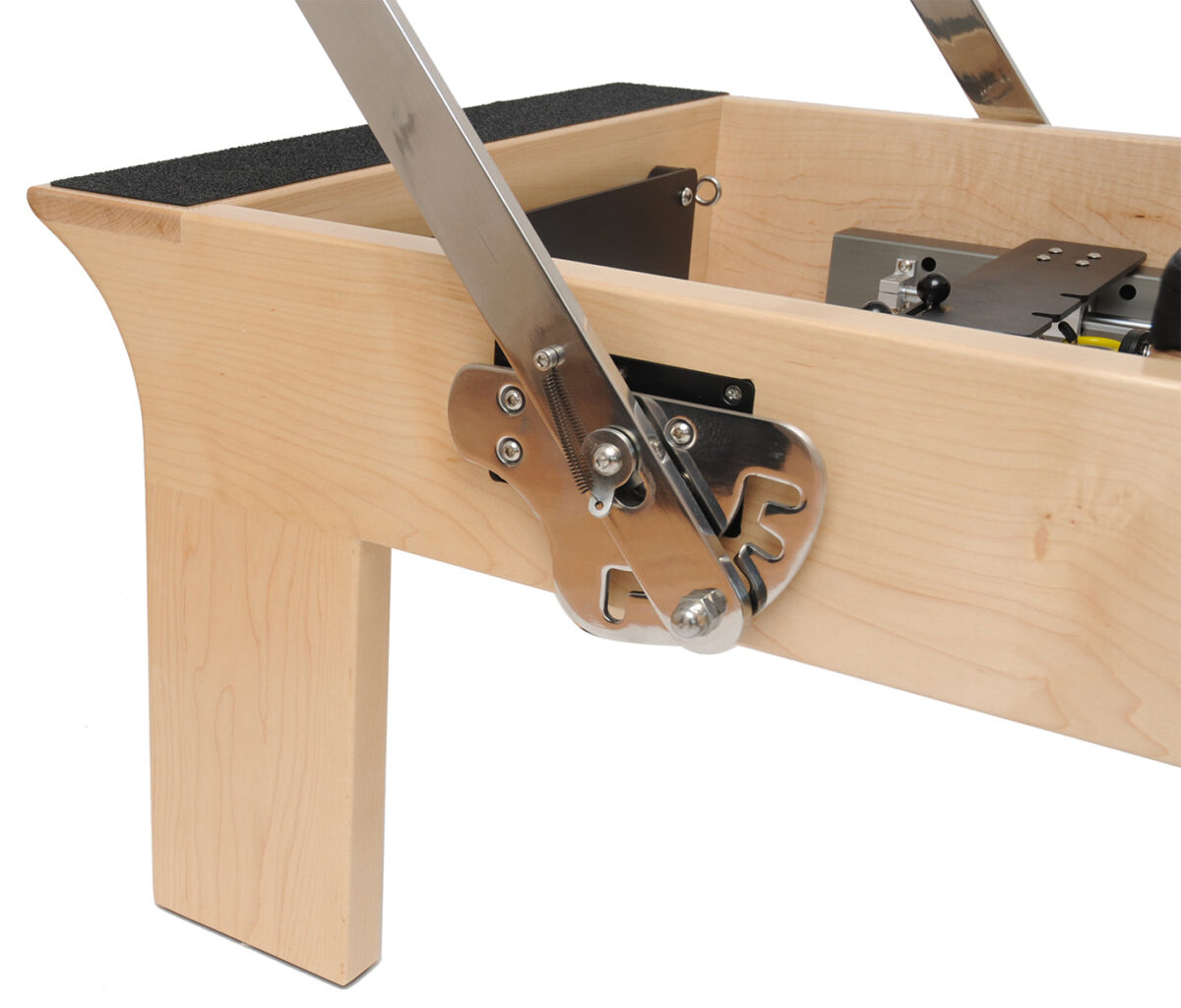 pilates reformer ahorn "therapeutic leg" (inkl. sitting box und jump board) schwarz