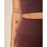 soft rib seamless legging burgundy