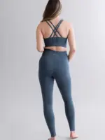 umstandsleggings aus baumwollmischgewebe, türkis