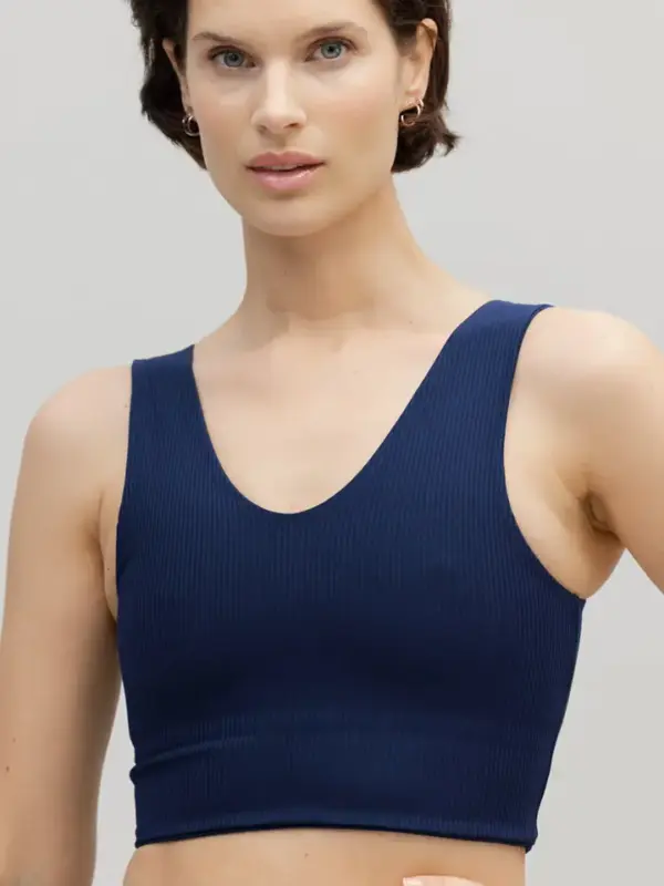 bustier gerippt baritonblau