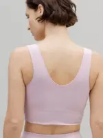 bustier ribbed dawn pink