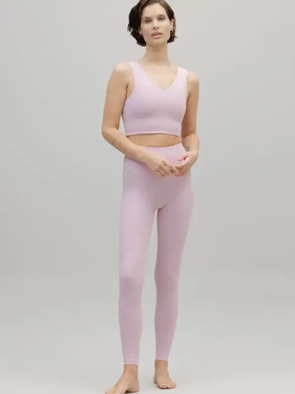 bustier ribbed dawn pink