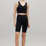 geripptes bustier, schwarz