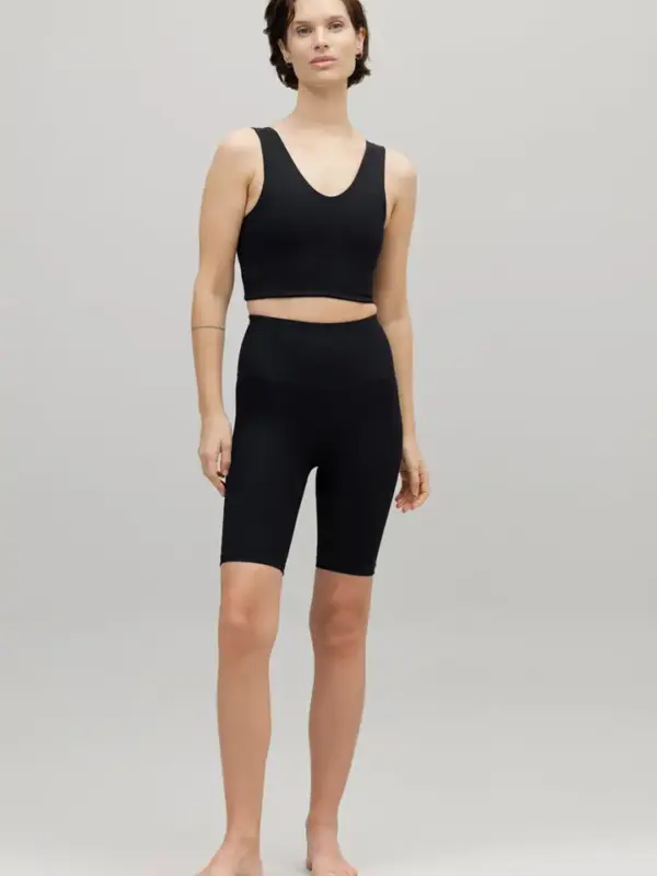 geripptes bustier, schwarz