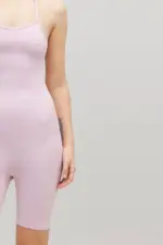 jumpsuit gerippt, morgenrosa