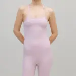 jumpsuit gerippt, morgenrosa