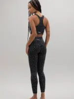 leggings cropped leo schwarz