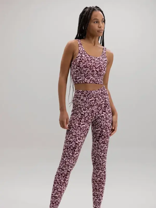 leggings mit blumenbordüre