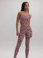 leggings mit blumenbordüre