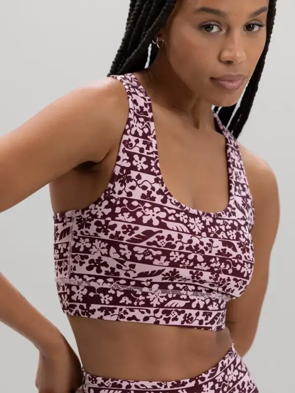 racerback bh mit blumenbordüre